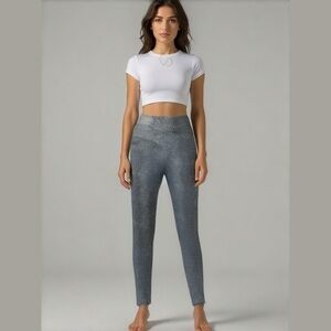 H Halston Studio Yoga pants bicolor snake December sky HSWS2160005 size L